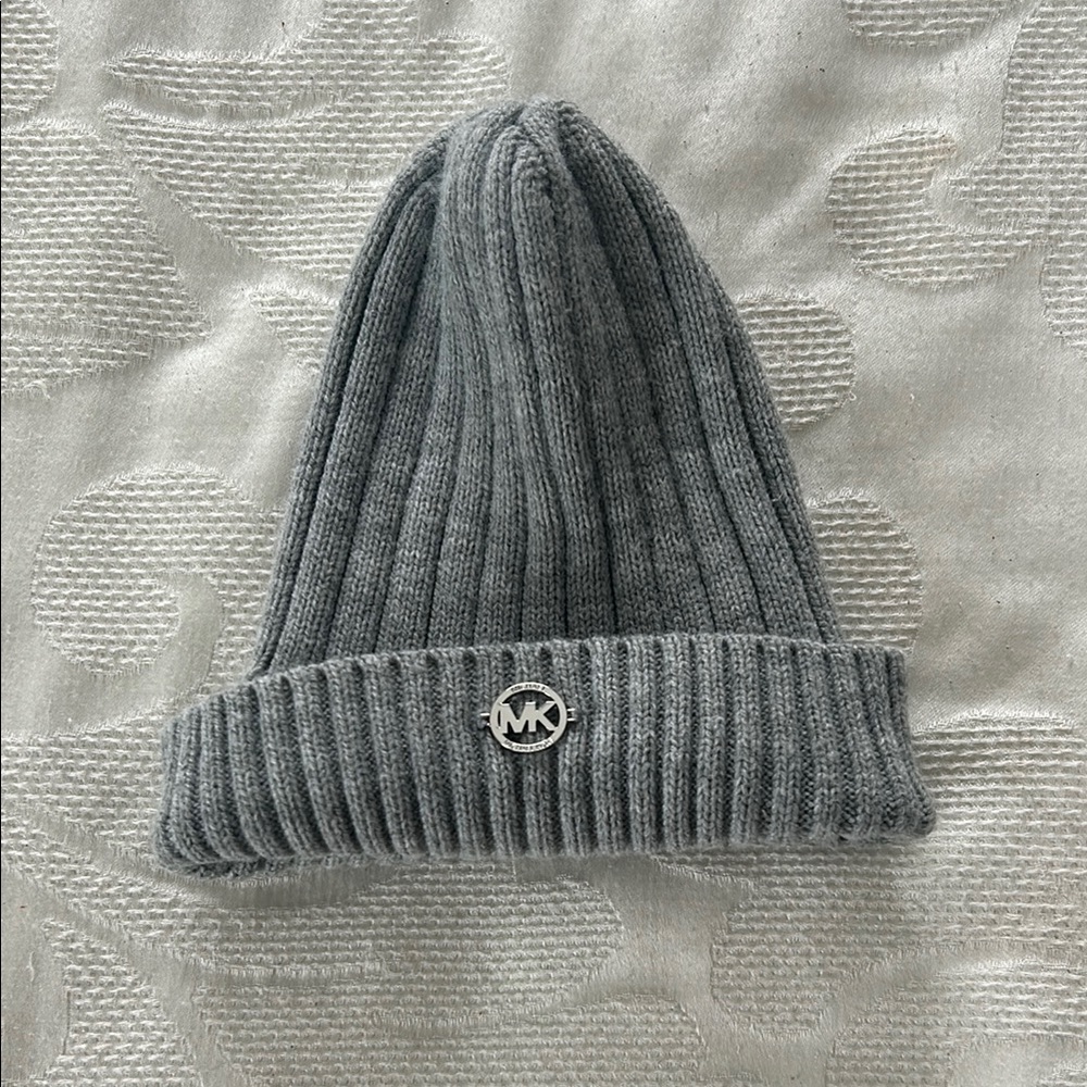 Michael Kors Gray Ribbed Beanie